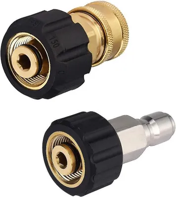 Obrázek produktu pro Rychlospojka M22*1,5-3/8 pro rychlé připojení vysokotlaké čisticí pistole a příslušenství hadice (2 kusy)
