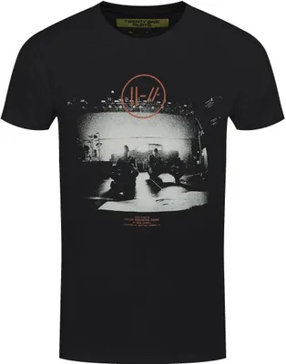 Image de T-shirt "Dark Stage" du groupe Twenty One Pilots, modèle unie pour hommes/femmes, référence RO7859 (taille L), couleur noire