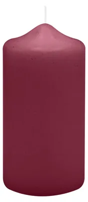 Produktbild von Spitzkopf Stumpen Kerzen Bordeaux 12 x Ø 6 cm, 12 Stück