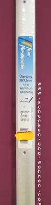 Produktbild von Übergangsprofil 28x1,5 mm 1,0 m silberfarbig mittig gebohrt