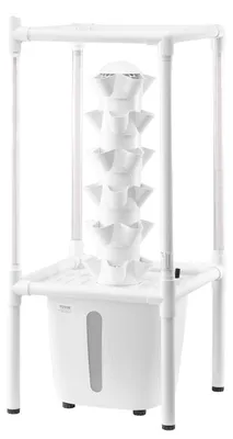 Produktbild von VEVOR Hydroponisches Anbausystem mit Pflanzenlicht, 30 Pods Vertikaler 6-Tier Hydroponischer Turm, Heim-Hydrokultur-Garten mit Wasserpumpe, Pflanzenkeimungskit für Kräuter, Früchte und Gemüse im Innenbereich, 30 (Mit Pflanzenlicht)