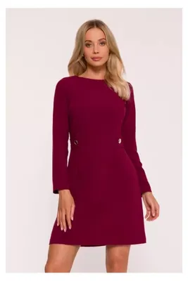 Zdjęcie produktu dla Stylove Sukienka damska mini Kshitip S419 bordowy L