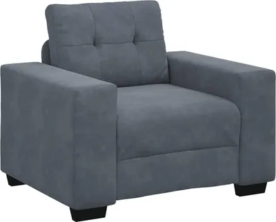 Image de Fauteuil gris foncé 100x78x80 cm velours