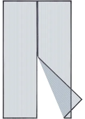 Produktbild von Fliegengitter Tür Magnet Insektenschutz 140x240cm Grau Klebemontage Ohne Bohren