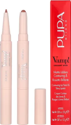 Zdjęcie produktu dla Konturówka i pomadka do ust Vamp! (Creamy Duo) 0,2 g + 0,8 g, 001 Fair Nude