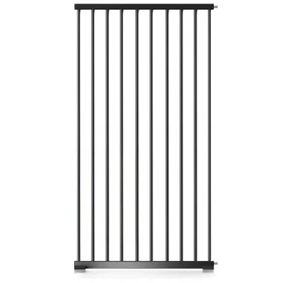Produktbild von Verbreiterung für Bomi Treppenschutzgitter ohne Bohren, 70 cm, Metall Schwarz, Kinderschutzgitter Erweiterung für Merle Flatstep, sicher & stabil