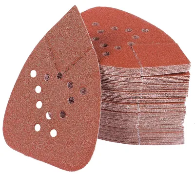 Produktbild von Schleifpapier Dreieck 60 Körnung 80 Stück 135 x 93 mm Klett für Dreieckschleifer