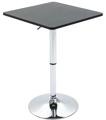 Image de Table d'appoint bistrot, en MDF et métal, de couleur noire