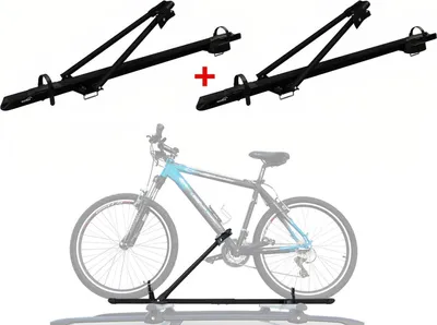 Produktbild von 2x Fahrradträger Dachfahrradträger bis 17kg Aluminium Schwarz Fahrradhalter