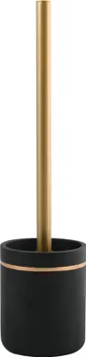 Immagine prodotto di spirella® Set di scopini per WC "Bly", scopino per WC, set per WC in plastica nero opaco con effetto oro