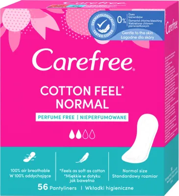 Immagine prodotto di Carefree 5284247008 Carefree Slipeinlagen Normal Cotone Feel ohne Duft für Slip, 56 St.