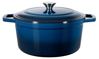 Productafbeelding van VEVOR braadpan van geëmailleerd gietijzer, 5,68 liter, Dutch oven voor het bakken van zuurdesembrood, robuuste kookpan met deksel en 2 handgrepen, geschikt tot 260 °C, broodpan, stoofpan voor koken en braden