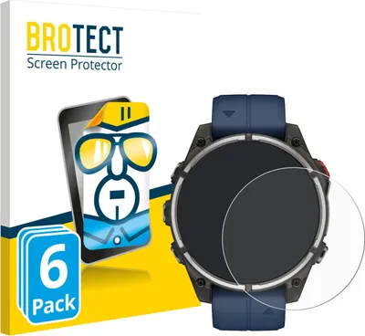 Produktbild von 6x Für Garmin quatix 8 Pro (47 mm) Schutzfolie BROTECT Displayschutz Display Schutz Folie Klar Transparent