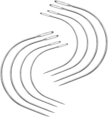 Produktbild von Runde gebogene Nähnadeln für Leder und Pritzen - Set aus Nähnadeln und Nähgarnen