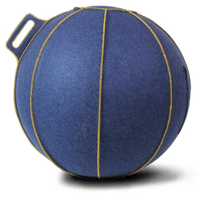 Productafbeelding van VLUV BOL VELT zitbal 60-65cm - Jeans-Melange/Gold