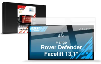Immagine prodotto di Pellicola protettiva in Vetroceramica per display Range Rover Defender 13,1" (restyling, dal 2026), marca Grizz