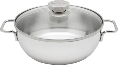 Produktbild von Demeyere 40850-766-0, Rund, Allzweckpfanne, Edelstahl, Edelstahl, 3,3 l, Glas