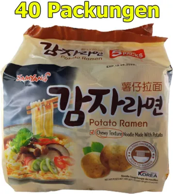 Produktbild von Samyang Potato Ramen Instant Nudeln 40er Pack (40 x 120g)