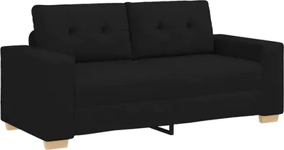 Immagine prodotto di vidaXL Divano a due posti Nero 180x77x82 cm Tessuto