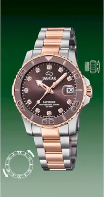 Zdjęcie produktu dla Jaguar J871/2 COUPLE DIVER zegarek damski stal nierdzewna data dwukolorowy