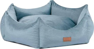 Produktbild von Die Villa 75x38x20cm, Hundebett mit Rand, Haustierbett, Bett, Bodenbett, Hundekissen, Hundesofa, Katzenbett, Hundekörbchen,  (Velvet/Türkis)