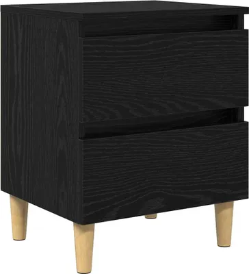 Zdjęcie produktu dla Szafka pod łóżko z szufladą Czarny Dąb 40 x 35 x 50 cm