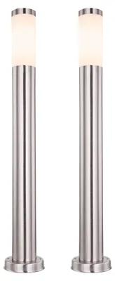 Produktbild von 2er Set LED Stehleuchte für den Außenbereich aus Edelstahl