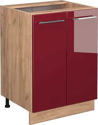 Produktbild von Küchenunterschrank Vicco Fame-Line Bordeaux Hochglanz 60 cm ohne Arbeitsplatte, Model 38326