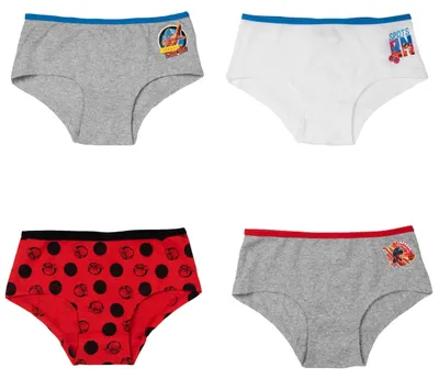Produktbild von Miraculous Panty für Mädchen Kinder Slip Unterhose Unterwäsche Mehrfarbig Bunt (4er Pack) 134-140