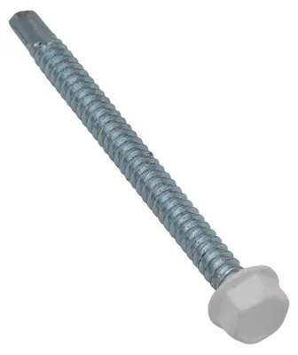 Produktbild von Selbstbohrende Schrauben Sechskantkopf 4,2 x 13 Blechgewinde Verzinkt RAL9010 reinweiß