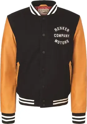 Obrázok produktu pre Rokker College motocyklová kožená/textilná bunda, modrá/hnedá, XL