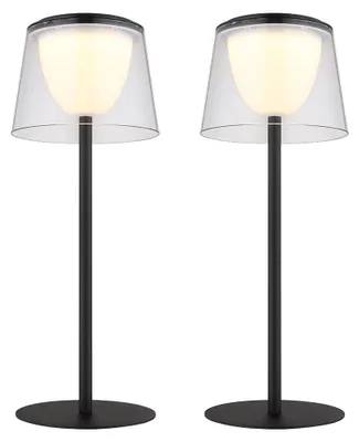 Produktbild von 2er Set LED Tischleuchte, Innen Außen, Akku, Touchdimmer, H 34 cm