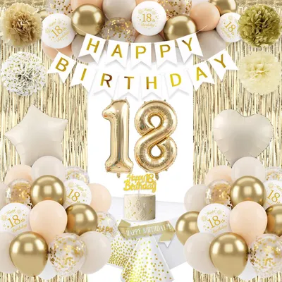 Image de Kit de décoration pour fête d'anniversaire (18 ans)