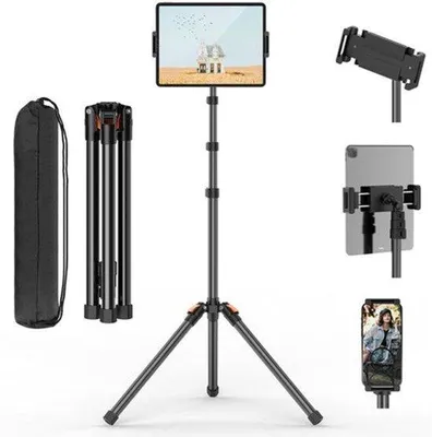 Obrázek produktu pro Stativ pro tablet, 182 cm, podlaha, otočná o 360°, držák na tablet