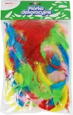 Immagine prodotto di Piume colorate artigianali 5-12 cm 7 g (scuola e cancelleria, creativo)