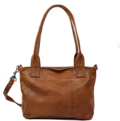 Produktbild von Bear Design Umhängetasche Cognac Leder, 2 Taschen, wasserabweisend