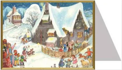 Image de Carte de Noël « Les Rois mages » avec crèche