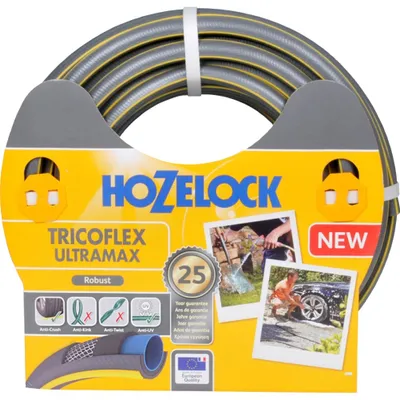 Produktbild von Hozelock 116256, 50 m, Grau, Gelb, Nur der Schlauch, PVC, 2,5 cm, -20 - 40 °C