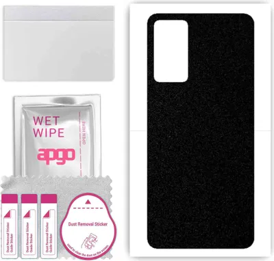 Produktbild von apgo Rückseite Schutzfolie, Skin, kompatibel mit Xiaomi Redmi Note 11 Pro, Hinten Displayschutzfolie aus Vinylfolie, kratzfest, einfache Montage - Mattschwarz