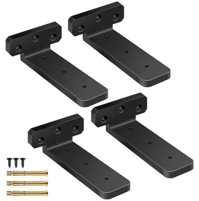 Produktbild von Omgoods – Set aus 4 robusten Regalträgern, 150 mm, Schwarz