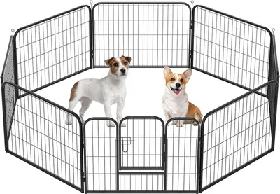 Immagine prodotto di Clanmacy Cucciolo Run Con Tetto Animale Playpen Cucciolo Playpen Cane Gabbia, libero Run Recinto Con Porta, 8 pezzi 60x80, in grado di sopportare ciò che i piccoli animali possono fare