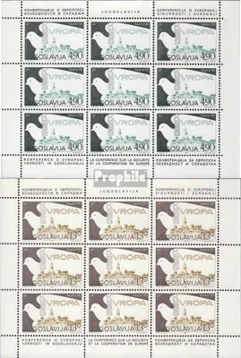 Produktbild von Briefmarken Jugoslawien 1980 Mi 1857-1858 Kleinbögen (kompl.Ausg.) postfrisch Konferenz in Europa