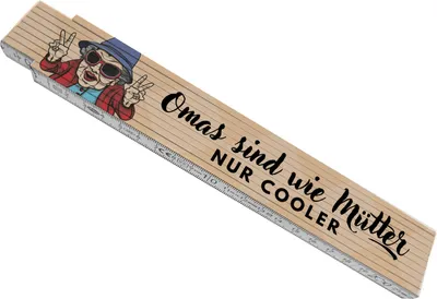 Produktbild von Omas sind wie Mütter nur cooler Meterstab aus Holz