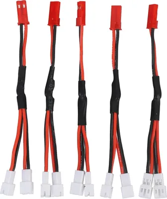 Productafbeelding van 5 stuks JST naar PH 2.0 adapterkabels, 22AWG, geschikt voor RC-motoren en ESC-voedingsadapters