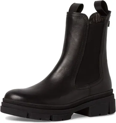 Obrázek produktu pro Tamaris dámské kotníkové boty Chelsea Boot kožená profilovaná podrážka 1-25901-41, velikost:42 EU, barva:Black
