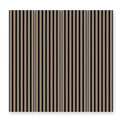 Produktbild von Wandlamellen 30x120 cm - Set 4 Stück (1,44 m²) - MDF-Lamellen - Akustikpaneele - Wandverkleidung - KARLSTAD