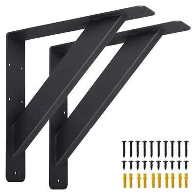 Image de Solidchoice - Lot de 2 supports robustes pour étagères, à fixer au mur, dimensions 254 x 254 mm