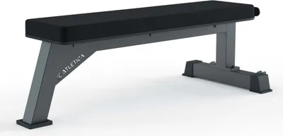 A studio shot of a flat bench.