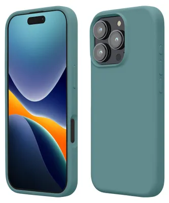 Produktbild von kwmobile Handyhülle für iPhone 16 Pro Hülle, für iPhone 16 Pro Case - Hülle Silikon - kabelloses Laden - Arctic Night
