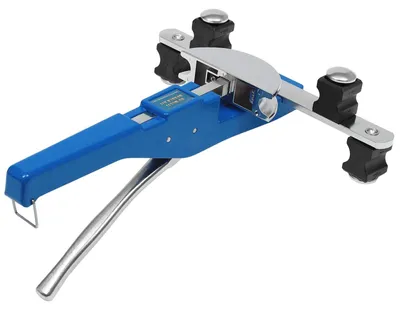 Immagine prodotto di Set per la piegatura dei tubi - Piegatubi manuale - 7 in 1 - Curvature a 90° - Per tubi in rame da 6–22 mm - Climatizzazione/refrigerazione - Robusta valigetta da trasporto - Blu
